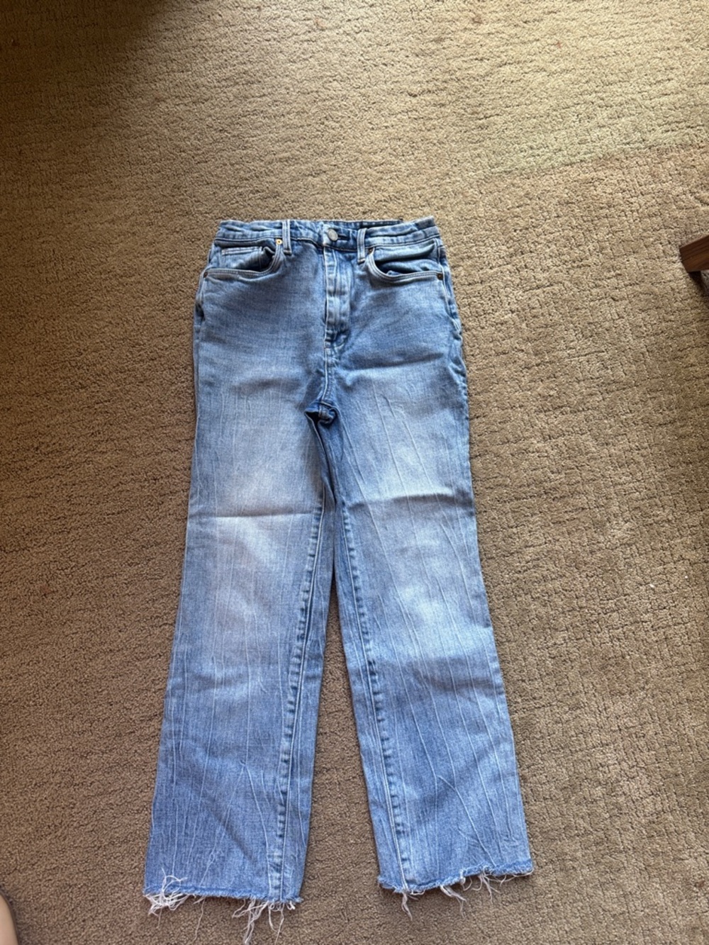 Blank NYC Light Blue Cropped Straight-Leg Jeans